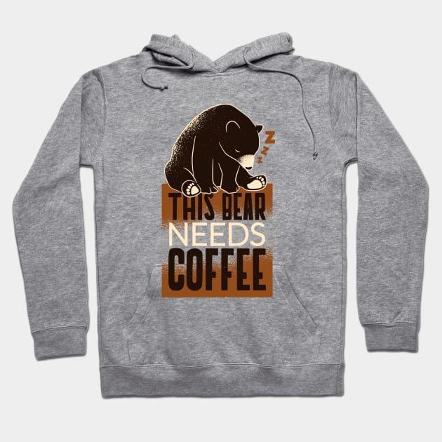 This bear needs coffee Hoodie by LR_Collections